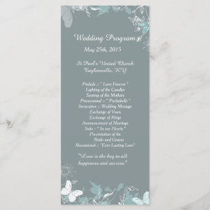 25 Programas de Boda Floral de Mariposa Azul