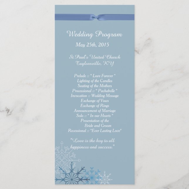 25 programas de Bodas de Invierno con Copo de Niev (Anverso)