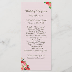 25 Programas de Bodas Florales en Pik y Roses Rojo