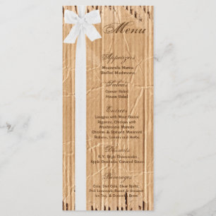 25 Tarjetas De Menú Desgarradas Cartón Despedazado