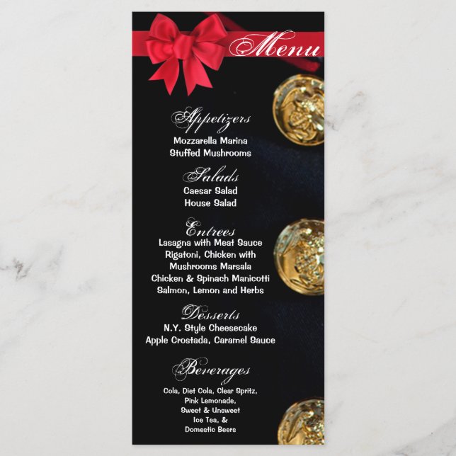 25 Tarjetas De Menú Vestido Marino Blues Uniforme  (Anverso)