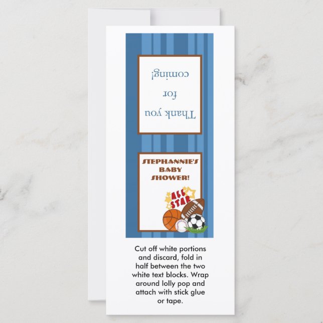 25 Topper Lollipop Azul Estrella (Anverso)