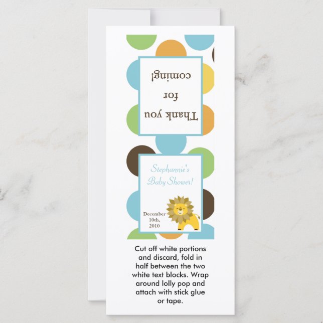 25 Zoológico de Safari King Leon Topper de Lollipo (Anverso)