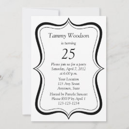 25ta invitación de la fiesta de cumpleaños del