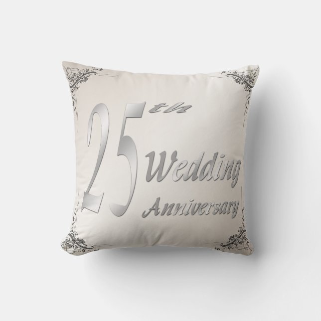 25to Almohada del recuerdo del aniversario de boda (Anverso)