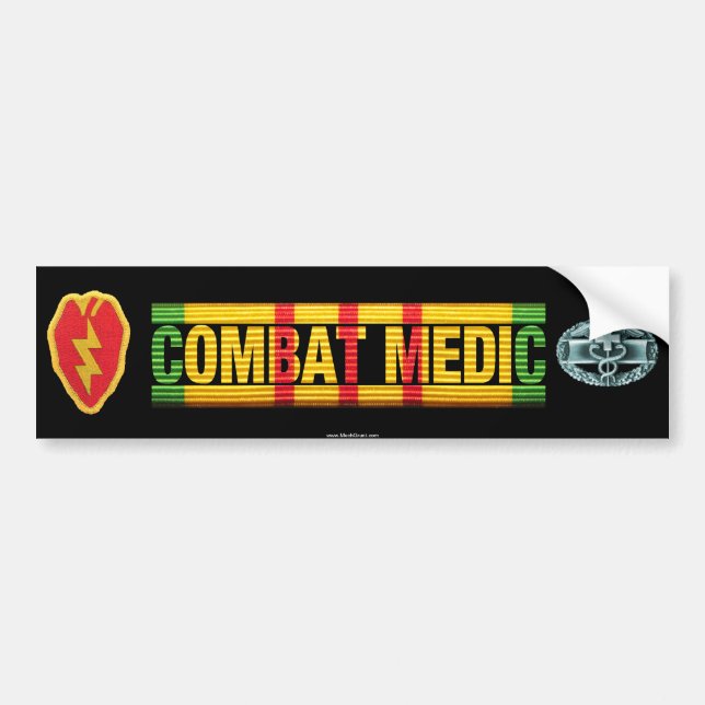 25to Inf. Div. Pegatina del MÉDICO del COMBATE de (Frente)