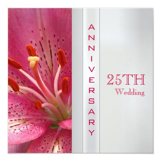 25to Invitación del aniversario de boda