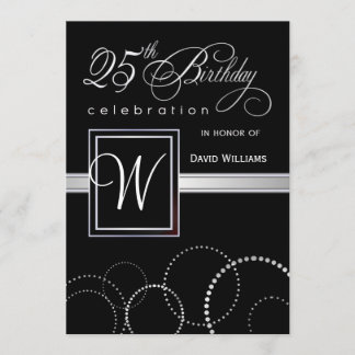 25to Invitaciones de la fiesta de cumpleaños -