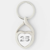 25to Llavero de plata del aniversario