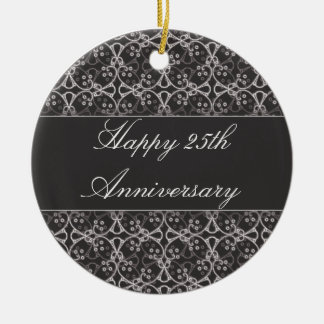 25to ornamento del aniversario del racimo gris de