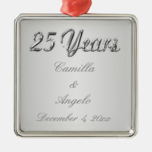 25to Ornamento del recuerdo del aniversario de