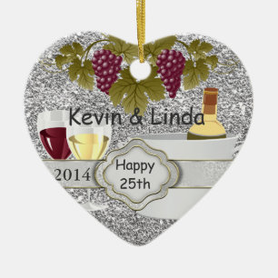 25to REGALO del ORNAMENTO de los AMANTES DEL VINO