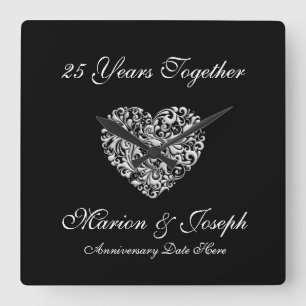 25to Reloj de pared del aniversario