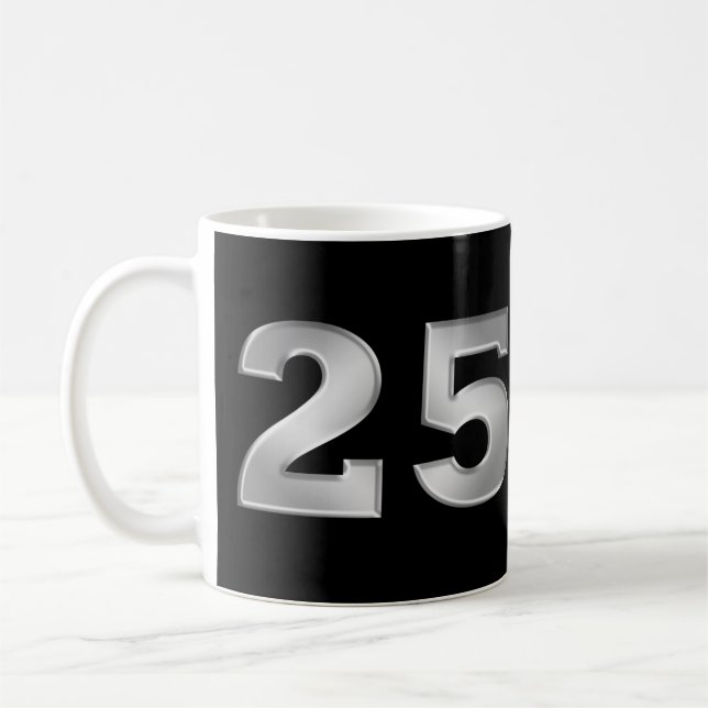 25to Taza de plata del aniversario (Izquierda)