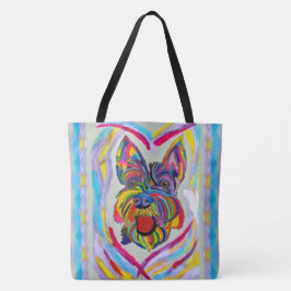 268 - Bolsa de Tote con amor de Schnauzer