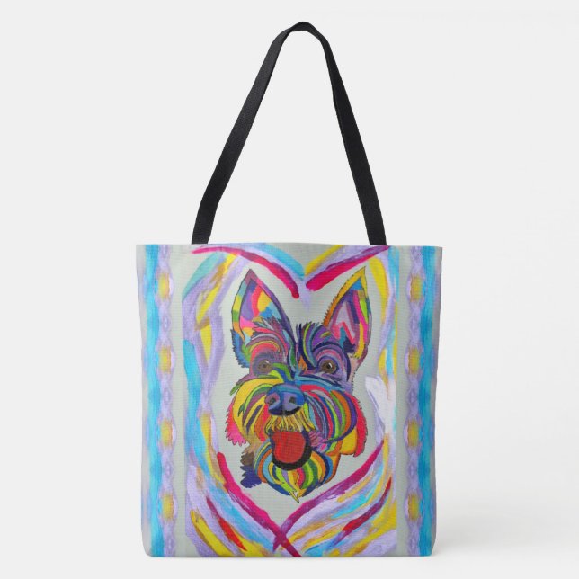 268 - Bolsa de Tote con amor de Schnauzer (Anverso)