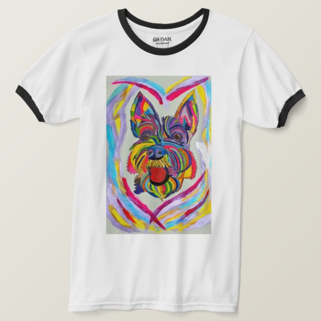 268 - Camiseta Schnauzer Love (Anverso del diseño)