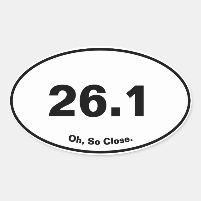 26.1 Divertido Pegatina de la maratón (Anverso)