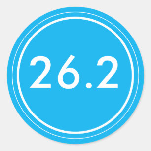26,2 Pegatina   Azul claro con blanco