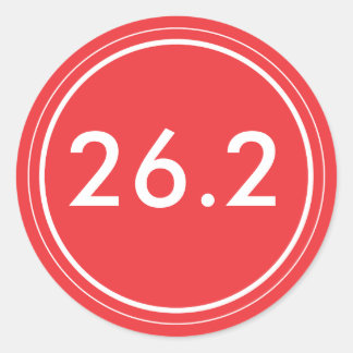 26,2 Pegatina | Rojo con blanco