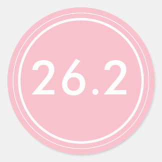 26,2 Pegatina | Rosa con blanco
