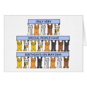 26 de mayo Gatos Personalizados Cutos de Cumpleaño