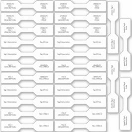 26 etiquetas de precio de joyería Barbell de corte