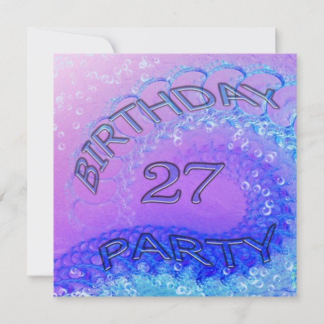 27.ª invitación a la fiesta de cumpleaños, resumen (Anverso)