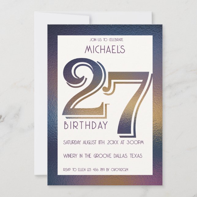 27.ª invitación de cumpleaños (Anverso)