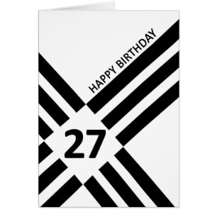 27.º cumpleaños de Diagonal Black Line Design
