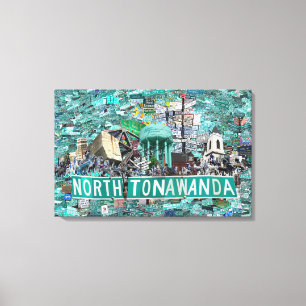 27.50" x 17.75 Lienzo Estirado - Calles de NT