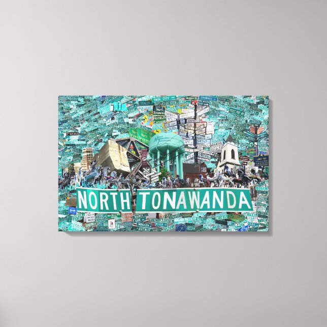 27.50" x 17.75 Lienzo Estirado - Calles de NT (Anverso)