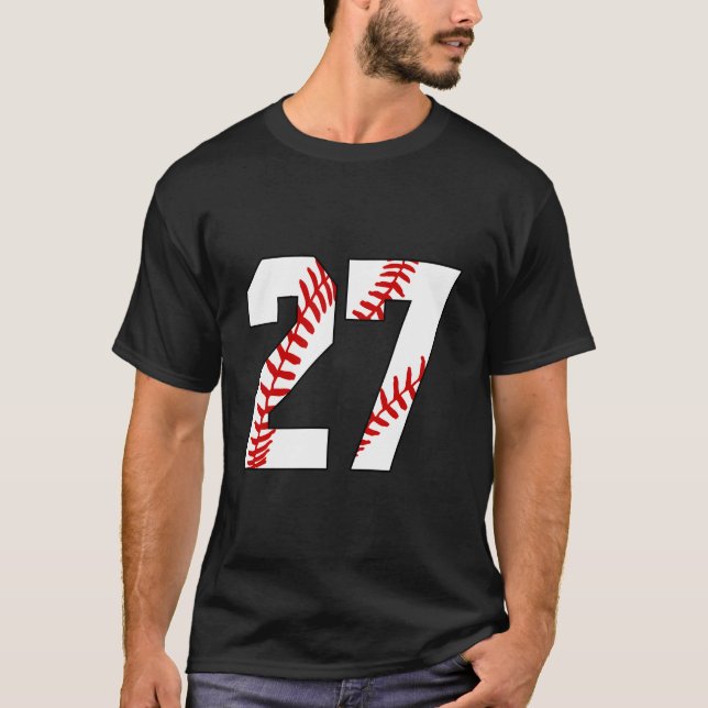27 Baseball Laces Baseball Mom Jersey Number 27 (Anverso)