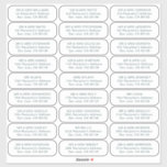 27 destinatarios simples invitados bodas etiquetas<br><div class="desc">Estos bodas fáciles de personalizar son perfectos para su moderna papelería minimalista. Puede imprimirse un nombre de invitado y una dirección diferentes en un tipo de letra verde azulado oscuro en san serif limpio en cada una de las 27 etiquetas. Use estos pegatinas para dirigir las invitaciones de forma rápida...</div>