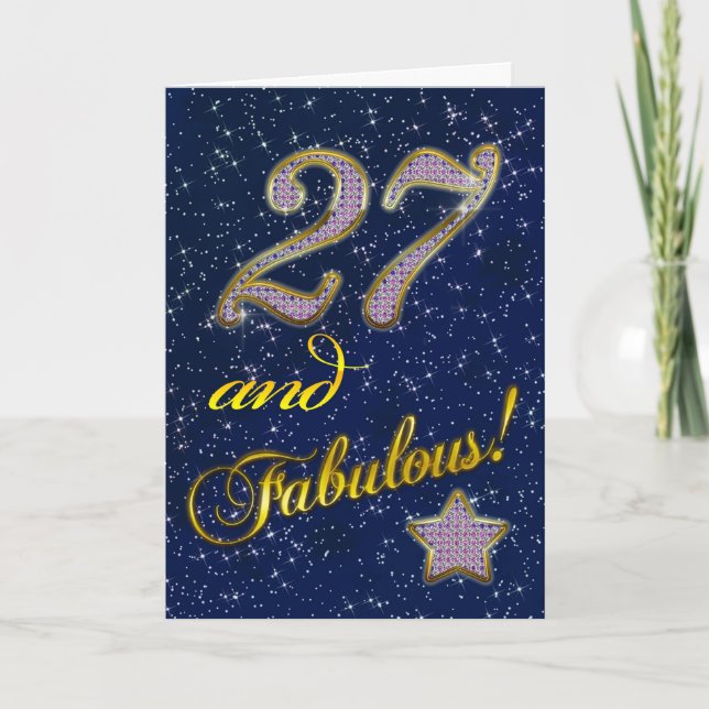 27mo Invitación de la fiesta de cumpleaños (Anverso)