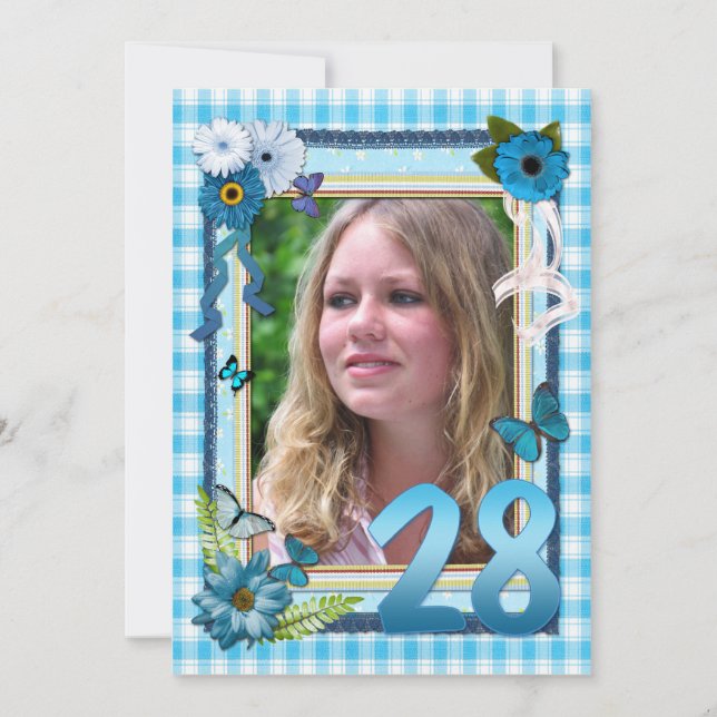 28.ª invitación para la fiesta de cumpleaños de la (Anverso)