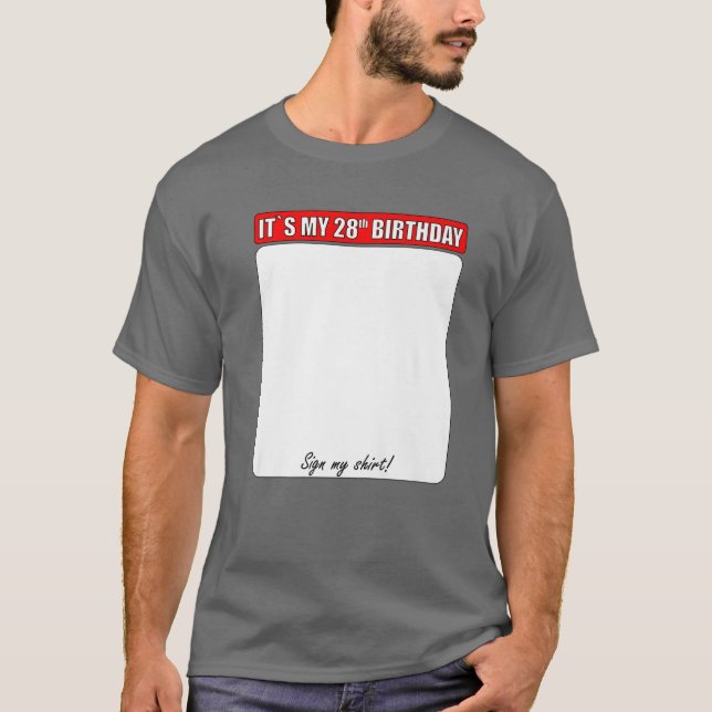 28.º CUMPLEAÑOS RÓTULO MI CAMISA (Anverso)