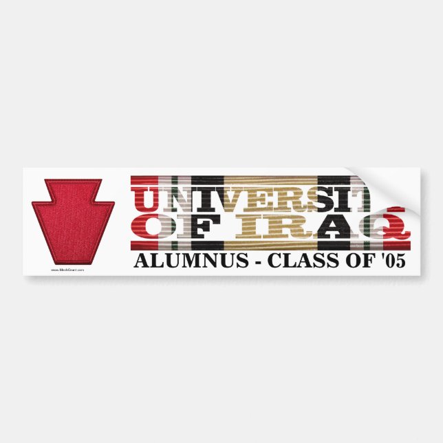 28vo cuarto División de infantería U de pegatina (Frente)