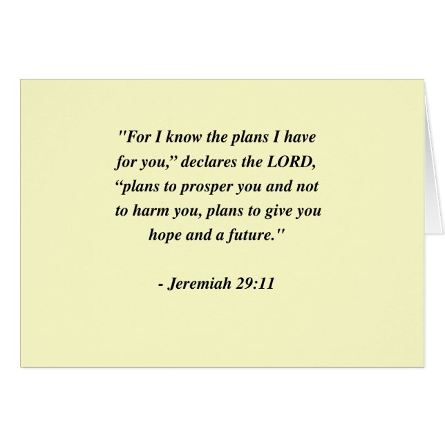 29:11 de JEREMIAH (Anverso (Horizontal))