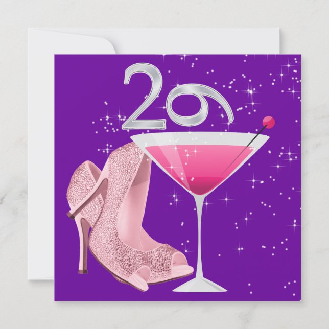 29 DE NUEVO Invitación de fiesta de cumpleaños por (Anverso)