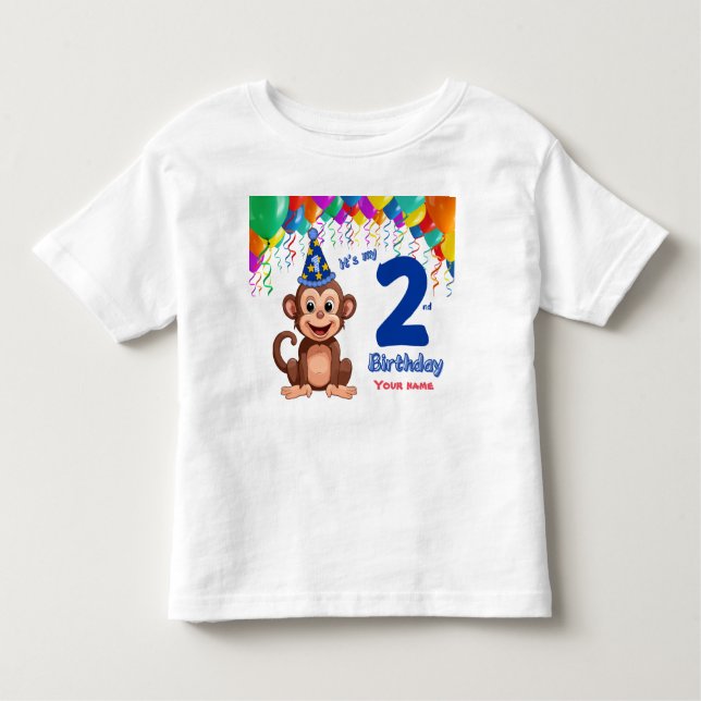 2.ª Camiseta personalizada por cumpleaños, Fiesta  (Anverso)