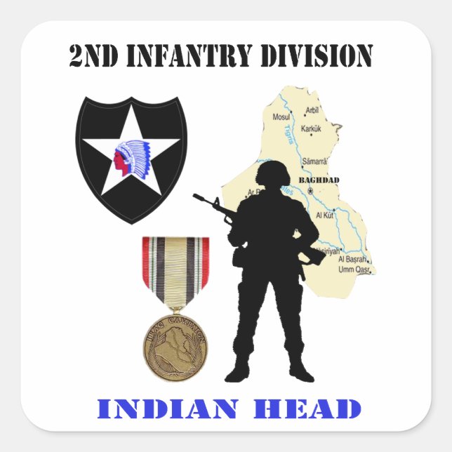 2.ª División de Infantería Pegatinas de la guerra  (Anverso)