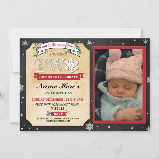 2.ª Fiesta de cumpleaños Dos Invitación a la fiest (Anverso)