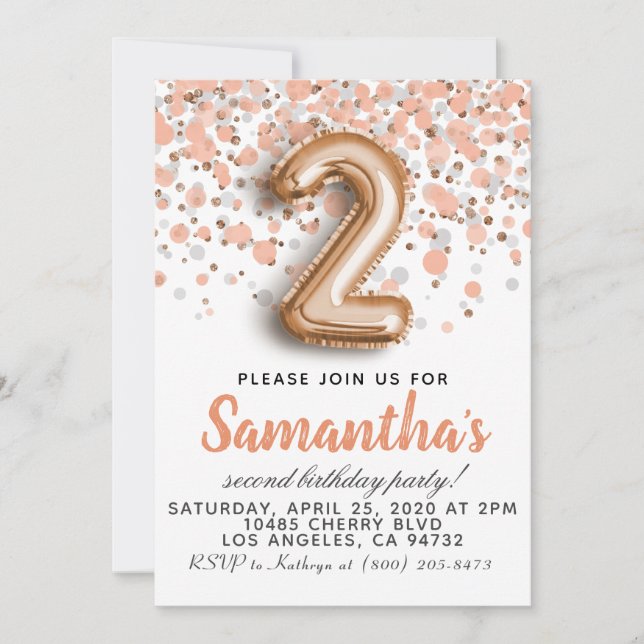 2.ª invitación a los Rosas de oro (Anverso)