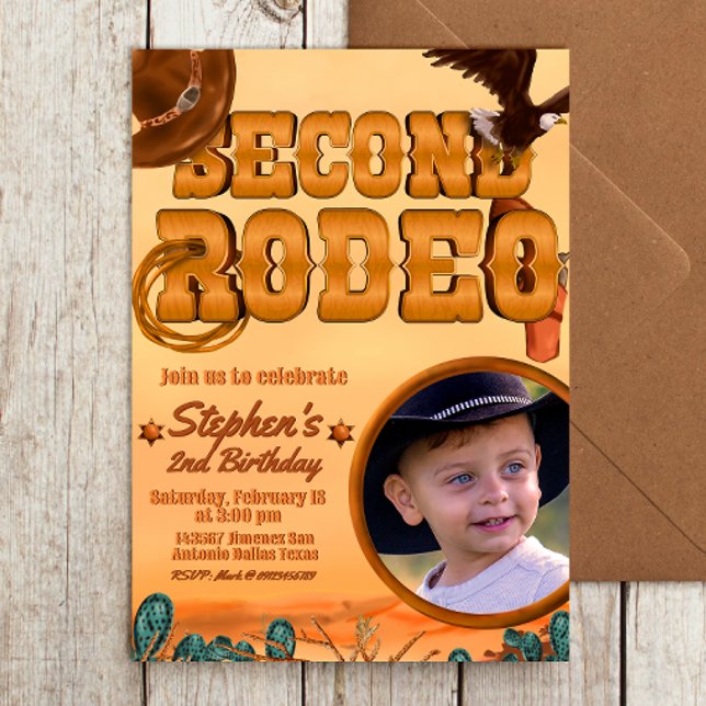 2.ª invitación al cumpleaños de Rodeo con imágenes (Subido por el creador)