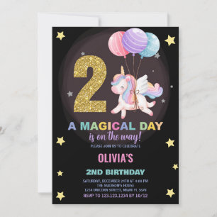 2.ª invitación de cumpleaños de Unicornio