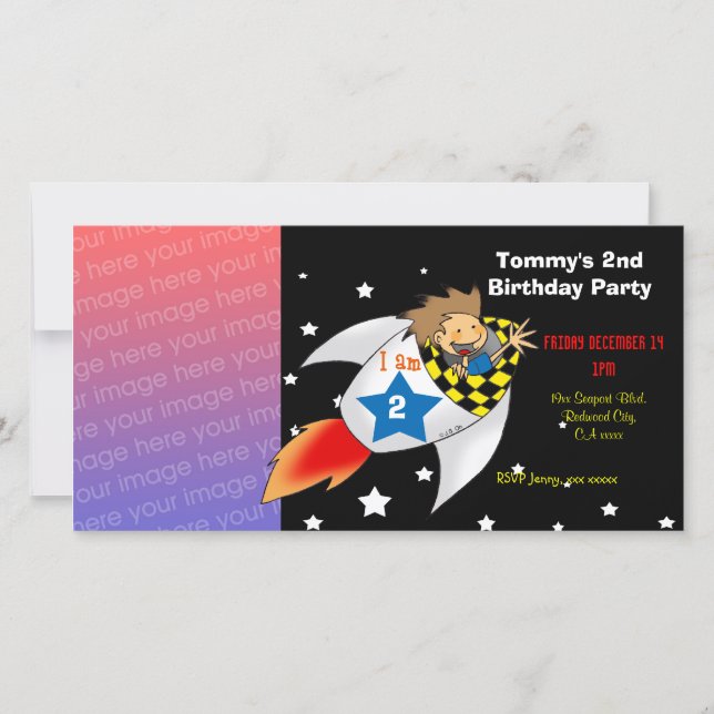 2.ª invitación para una fiesta de niños de cumplea (Anverso)