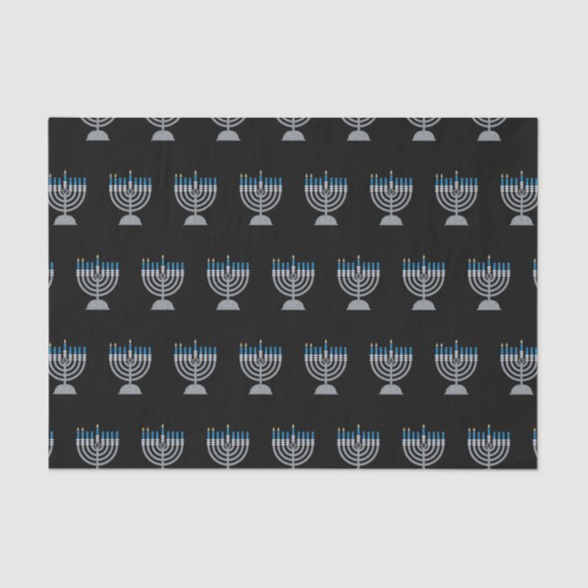 2.ª noche de papel de tejidos Purpurina de Hanukka (Anverso)