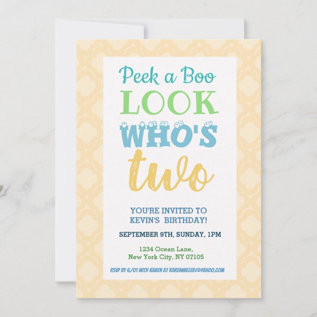 2.ª redacción de la invitación al cumpleaños (Anverso)