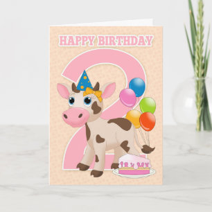 2.ª Tarjeta De Cumpleaños Con Pastel De Vaca Peque